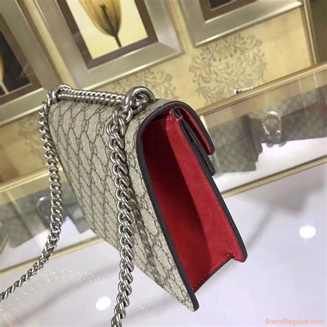 gucci dionysus mini gg supreme black & ebony chain bag